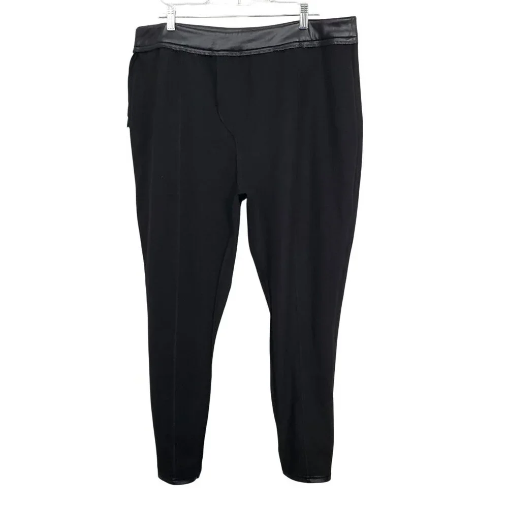 Fashion Nova 2X Pants PU Vegan Leather Side Zip Skinny Fit Stretch Trendy NEW - Picture 7 of 13